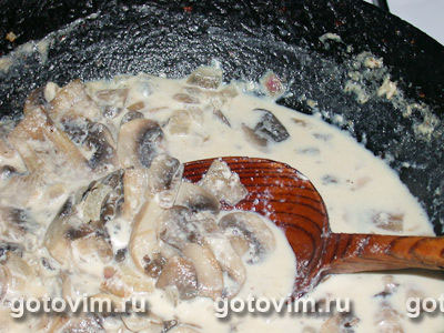 Лазанья с телятиной в грибном соусе