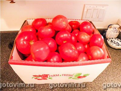 Закрутка свежих помидоров