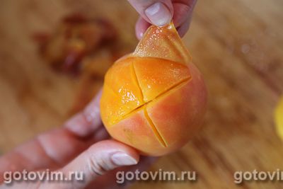 Как почистить персики