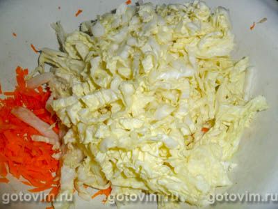 Салат из соевой спаржи и капусты