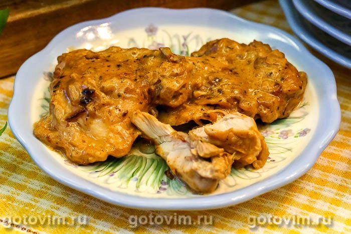 Гедлибже - курица в сметанном соусе по-кабардински