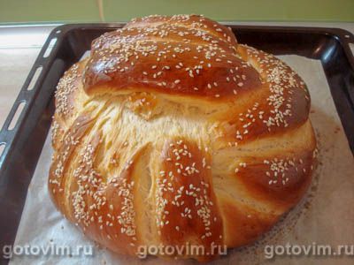 Плетеный хлеб на кефире