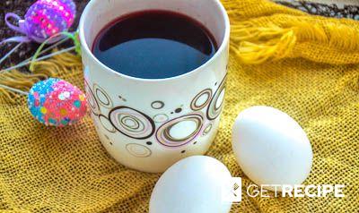 Как покрасить яйца в каркаде (2-й рецепт)
