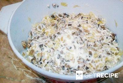 Мешочки из блинов с грибами и сливками (2-й рецепт)