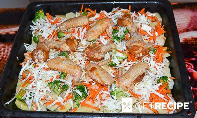 Картофельная запеканка с куриными крылышками в духовке (2-й рецепт)