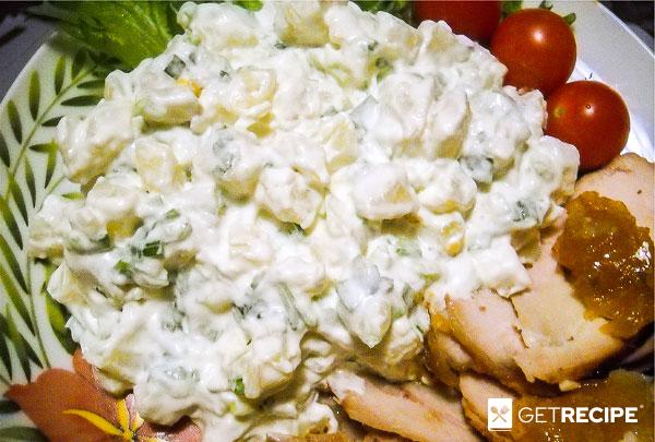 Photo of Салат картофельный с зелёным луком и сметаной (2-й рецепт)