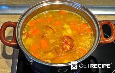 Суп-пюре с томатом и морковью на сливках.
