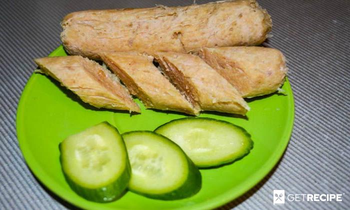 Photo of Сосиски из куриного фарша и картофеля (в пленке) (2-й рецепт)