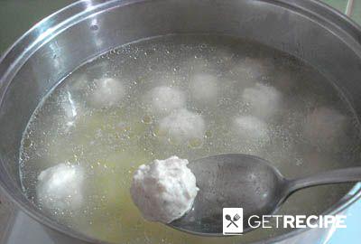 Суп с фрикадельками и жидкой лапшой (2-й рецепт)