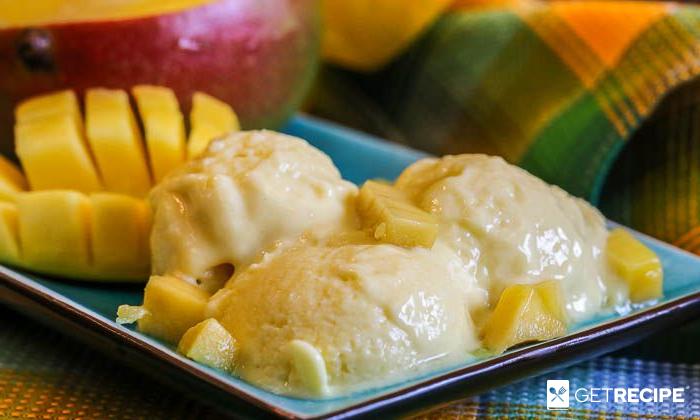 Photo of Мороженое из манго со сгущенным молоком и лаймом.