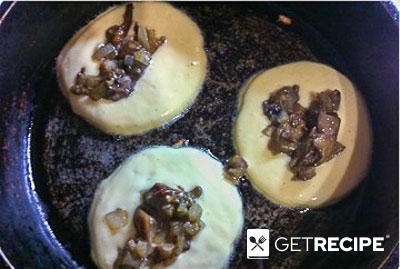 Кефирные оладьи с грибами (2-й рецепт)
