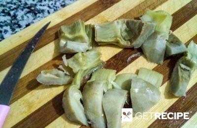 Салат из артишоков с брынзой, огурцом и рукколой (2-й рецепт)