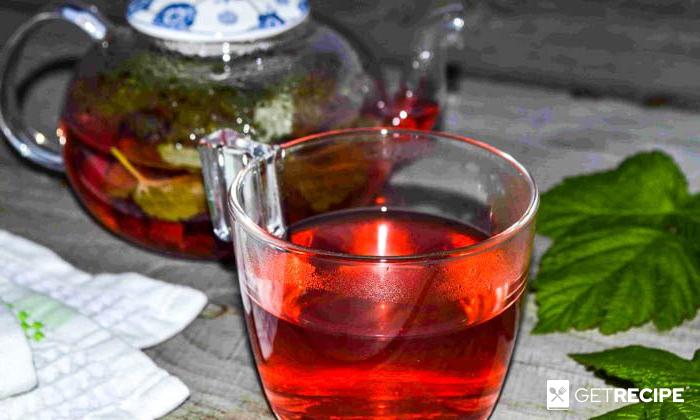 Чай из листьев и ягод малины (2-й рецепт)
