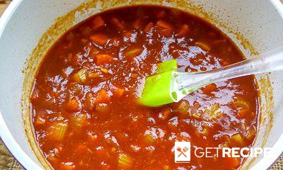 Томатный суп с мидиями (2-й рецепт)