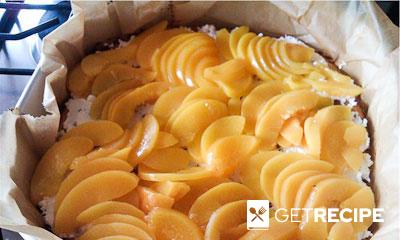 Пирог с малиной и персиками (2-й рецепт)
