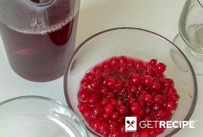 Десерт из красной смородины в желе из вина (2-й рецепт)