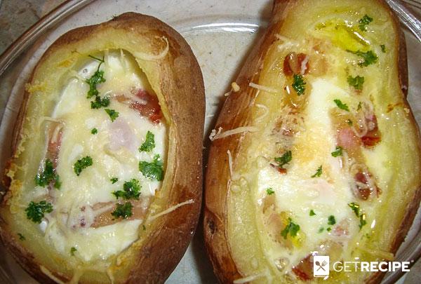 Photo of Картофель, фаршированный яйцами и беконом.