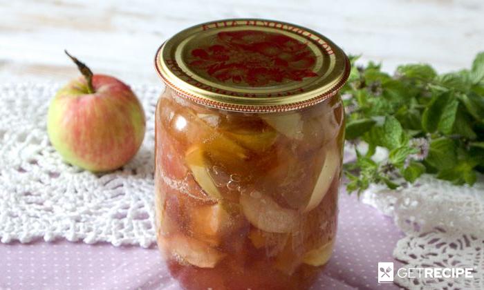 Варенье из яблок с мятой (2-й рецепт)