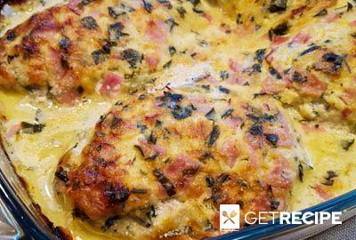 Куриные грудки с сыром и копченой грудинкой в духовке или курица «Усадебная» (Herrgardskyckling) (2-й рецепт)
