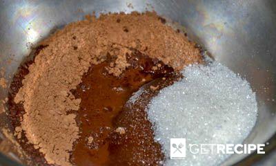 Манник на кефире с шоколадной глазурью (2-й рецепт)