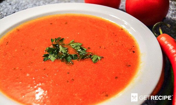Photo of Крем-суп из сладкого перца и помидоров.