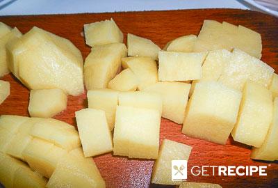Лодочки из слоеного теста с картофельным пюре и мясом (2-й рецепт)