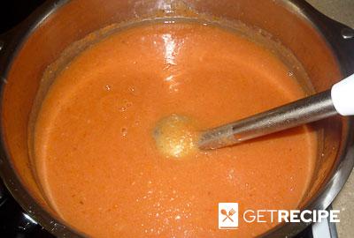 Томатный крем-суп с рыбой (2-й рецепт)