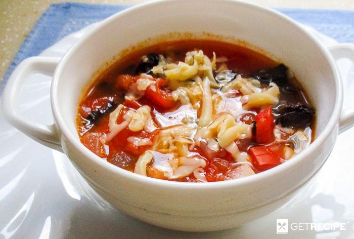 Постный овощной суп с базиликом (2-й рецепт)