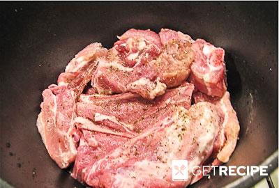 Свиные ребрышки, запеченные с курагой и черносливом (2-й рецепт)