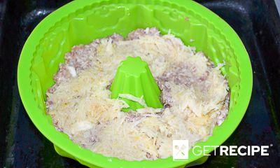 Мясной кекс с начинкой из грибов и картофеля (2-й рецепт)