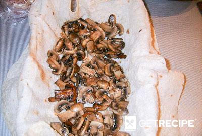 Лазанья с грибами и креветками (из лаваша) (2-й рецепт)