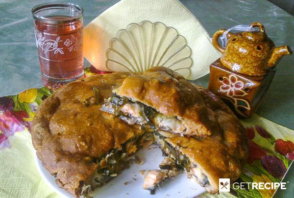 Photo of Пирог с лососиной и морской капустой
