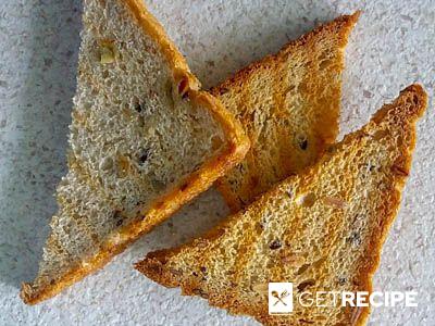 Поджаристые тосты с творогом и чесноком (2-й рецепт)
