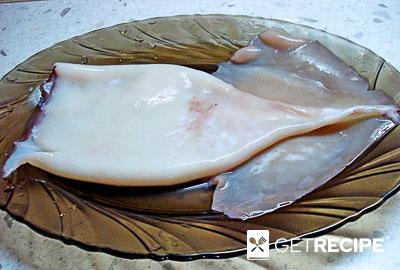 Блинные мешочки с начинкой кальмары по-строгановски (2-й рецепт)