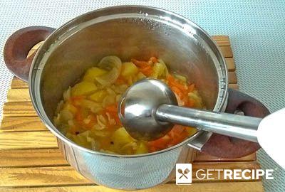 Суп-крем на бульоне из свиных косточек со свеклой (2-й рецепт)