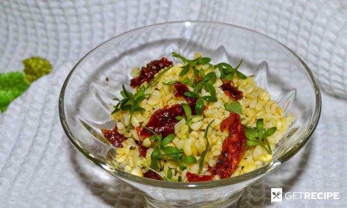 Салат табуле с зеленью и вялеными помидорами (2-й рецепт)