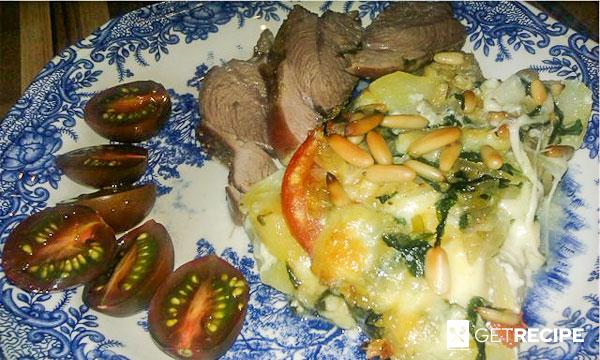 Photo of Картофельная запеканка со шпинатом и кедровыми орешками (2-й рецепт)