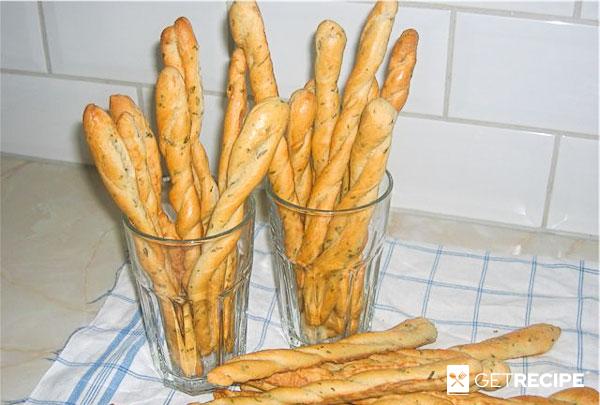 Хлебные палочки гриссини с базиликом (Grissini)