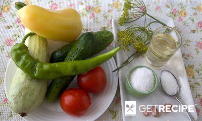 Салат из огурцов и помидоров на зиму «Слойка» (2-й рецепт)