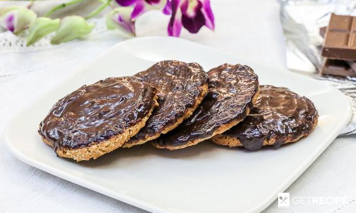 Photo of Овсяное печенье в шоколадной глазури.