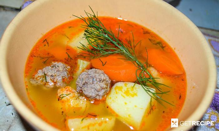 Photo of Венгерский суп с мясными фрикадельками.