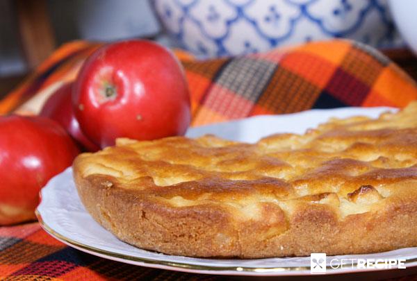 Яблочный пирог на манке.