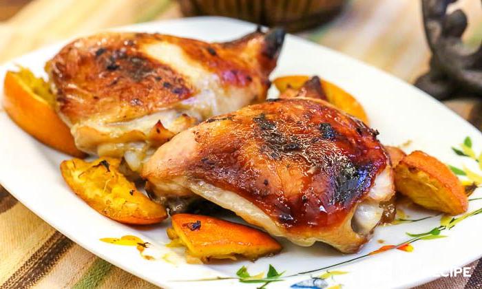 Куриные бедра, запеченные с апельсиновым маринадом (2-й рецепт)