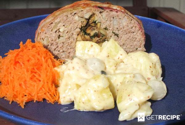 Photo of Мясной батон с грибами и картофель в горчичном соусе (2-й рецепт)