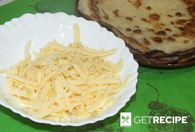 Блины с сыром и чесноком (2-й рецепт)