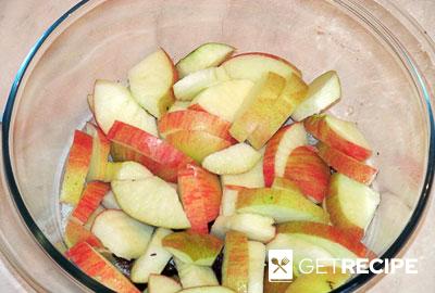 Творожная запеканка с карамельными яблоками в микроволновке (2-й рецепт)