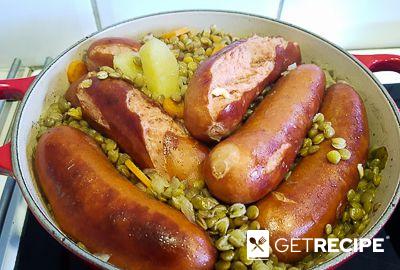Чечевица с колбасками чоризо по-испански (2-й рецепт)