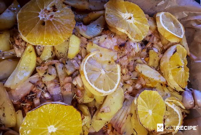 Photo of Куриные бедра с картошкой и цитрусовыми (2-й рецепт)