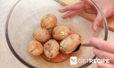 Мини картофель в духовке, запеченный с карри.