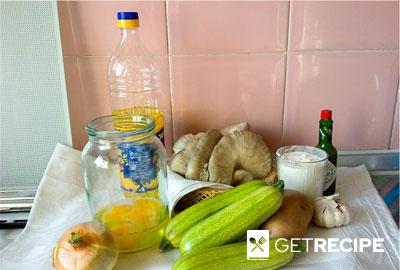 Овощи и грибы вешенки во фритюре (2-й рецепт)